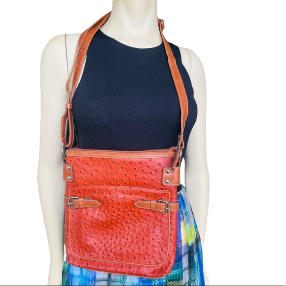 Handbags - Mondani Cross Body Ostrich Embossed Women’s Bag